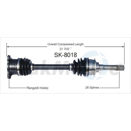 Surtrack Axle Cv Axle Shaft, Sk-8018 SK-8018